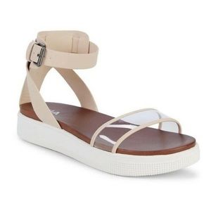 NWT** Mia Lunna Athletic Ankle Strap Platform Clear PVC
Blush Sandals 8.5